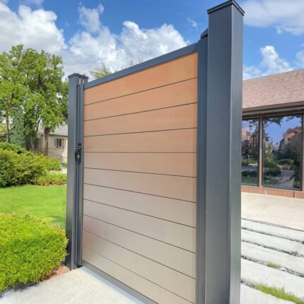 Single 6 FT Gate Cedar Aluminum Boards qiyjael0e0c7l3ackkn7c0obbyc4lk85q06ytfbnyo | 6x6 Aluminum single gate alu60 diy kit | Aluglobusfence.com