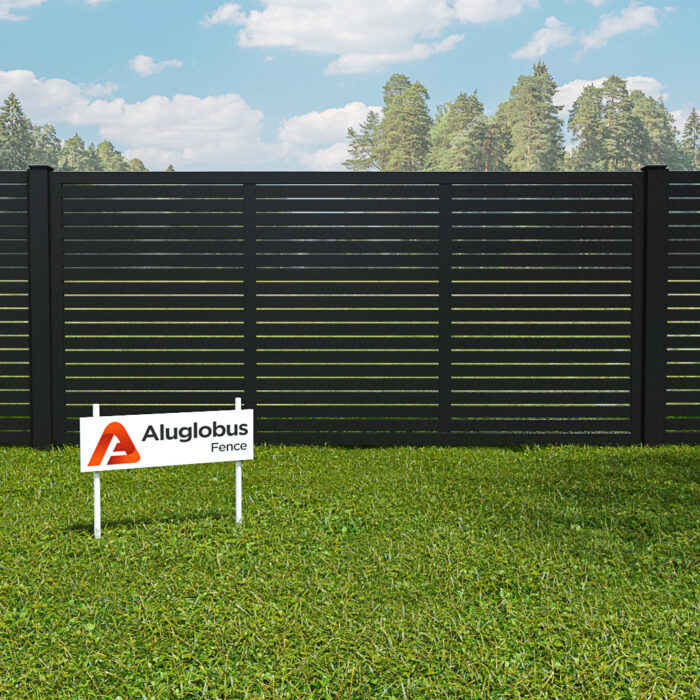 ALU40 Horizontal Driveway Gate | Alu 40 Horizontal Fence | Aluglobusfence.com