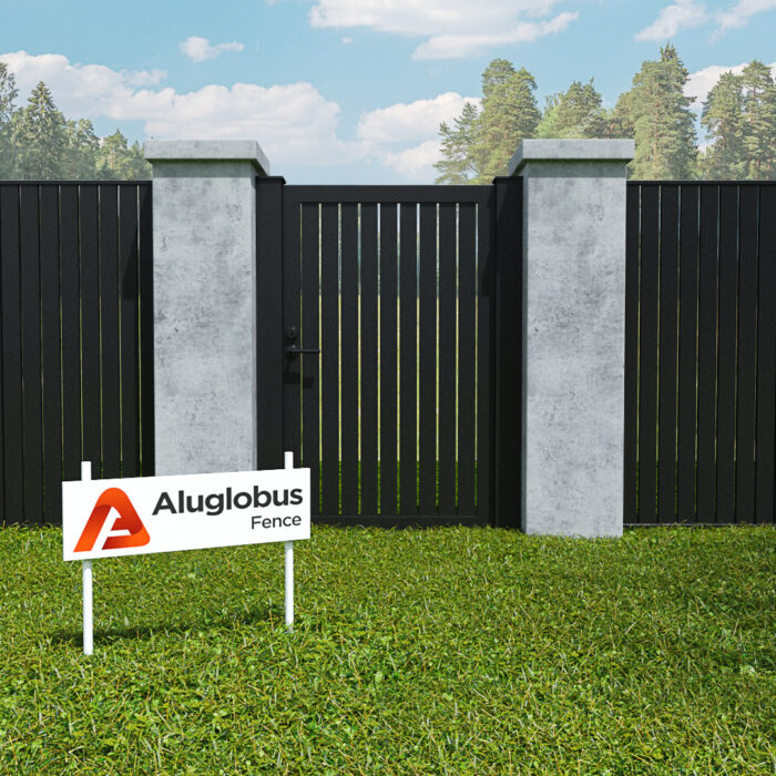 ALU40 Vertical Pedestrian Gate Single Swing | Alu 40 Vertical Wall Topper | Aluglobusfence.com