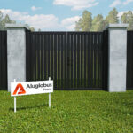 ALU40 Verticall Pedestrian Gate Double Swing | Alu 40 Vertical Wall Topper | Aluglobusfence.com