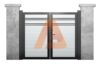 ALU60 Horizontal Pedestrian Gate Double Swing Vinil | Alu 60 Horizontal Vinyl Double Swing Pedestrian Gate | Aluglobusfence.com