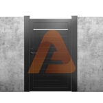 ALU60 Horizontal Pedestrian Gate Single Swing | Alu 60 Horizontal Driveway Gate | Aluglobusfence.com