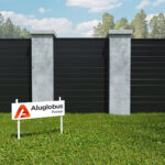 ALU60 Horizontal Fence | Alu 60 Horizontal Double Swing Pedestrian Gate | Aluglobusfence.com