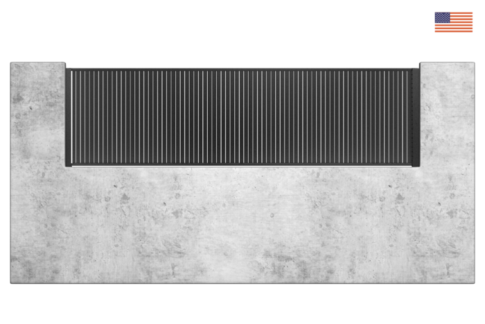 ALV15 Vertical wall topper | Alu 15 Vertical Pedestrian Gate Single Swing | Aluglobusfence.com