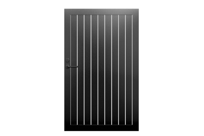 ALV40 Vertical Pedestrian Gate Single Swing | Alu 40 Vertical Driveway Gate | Aluglobusfence.com