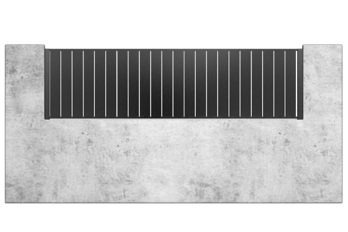 ALV40 Vertical wall topper | Alu 40 Vertical Driveway Gate | Aluglobusfence.com