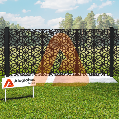 laser gate 09 | Alu 40 Laser Cut design "Maze" | Aluglobusfence.com