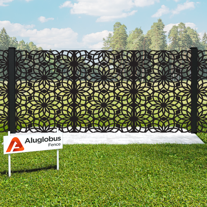 laser gate 09 | Alu 40 Laser Cut design "Maze" | Aluglobusfence.com