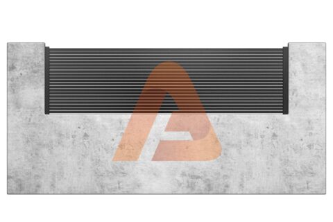 ALV15 Horizontal wall topper | ALU15 HORIZONTAL SLIDING GATE KIT 12' X 6' | Aluglobusfence.com