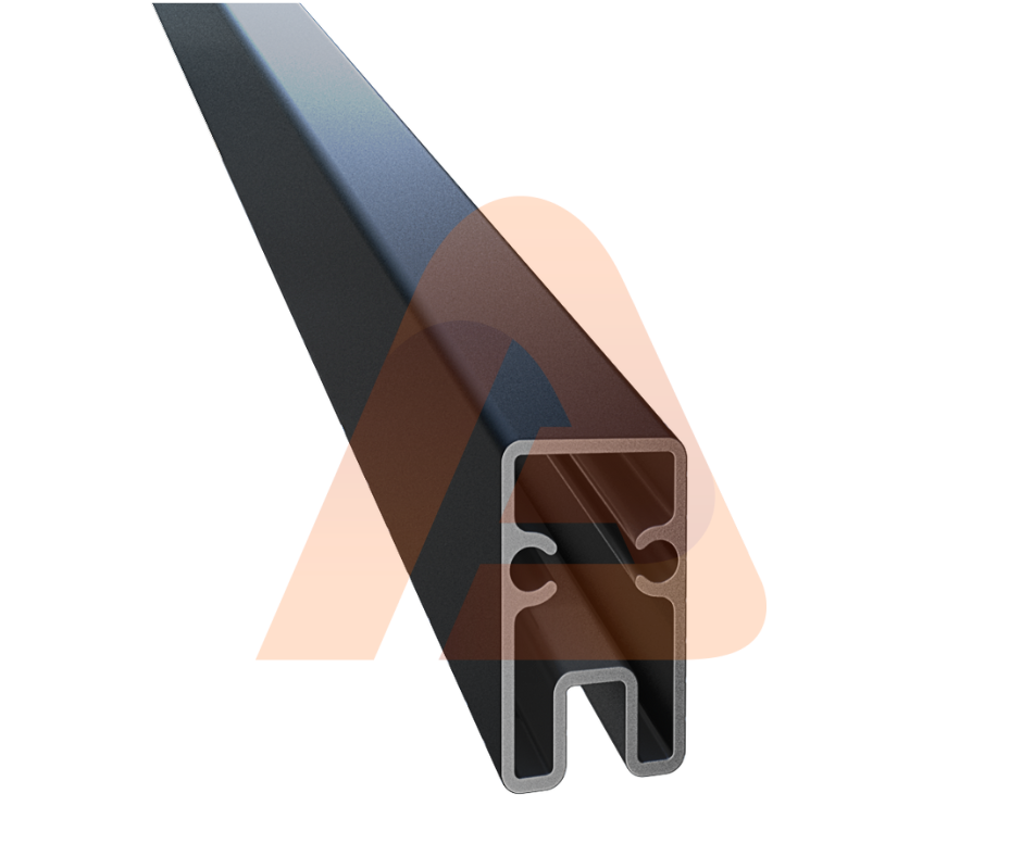 Untitled design (22) | Top Rail 6ft BLACK | Aluglobusfence.com