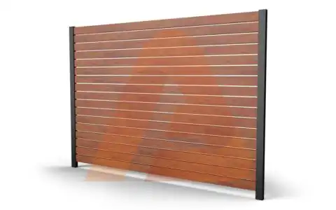 x001 1 1800x | H.D Alu40 6.3 WoodGrain SLAT Contractor Line 6' x 6' Fence Panel Frame | Aluglobusfence.com