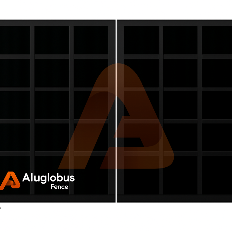 5747cf1b ca58 40e9 beeb dc52dcd7496b | 12x6 Plexiglas Double Swing Gate – Modern Aluminum Frame for Wide Entryways | Aluglobusfence.com
