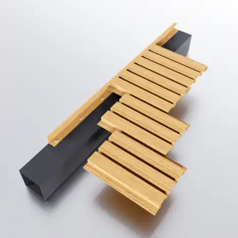 Cladding 120 Render Parts v2 | Alu Cladding Clad120 – Woodgrain Red Oak (Aluminum Cladding Panel) | Aluglobusfence.com
