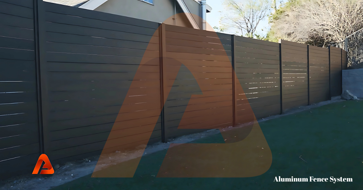 Modern fireproof aluminum gate