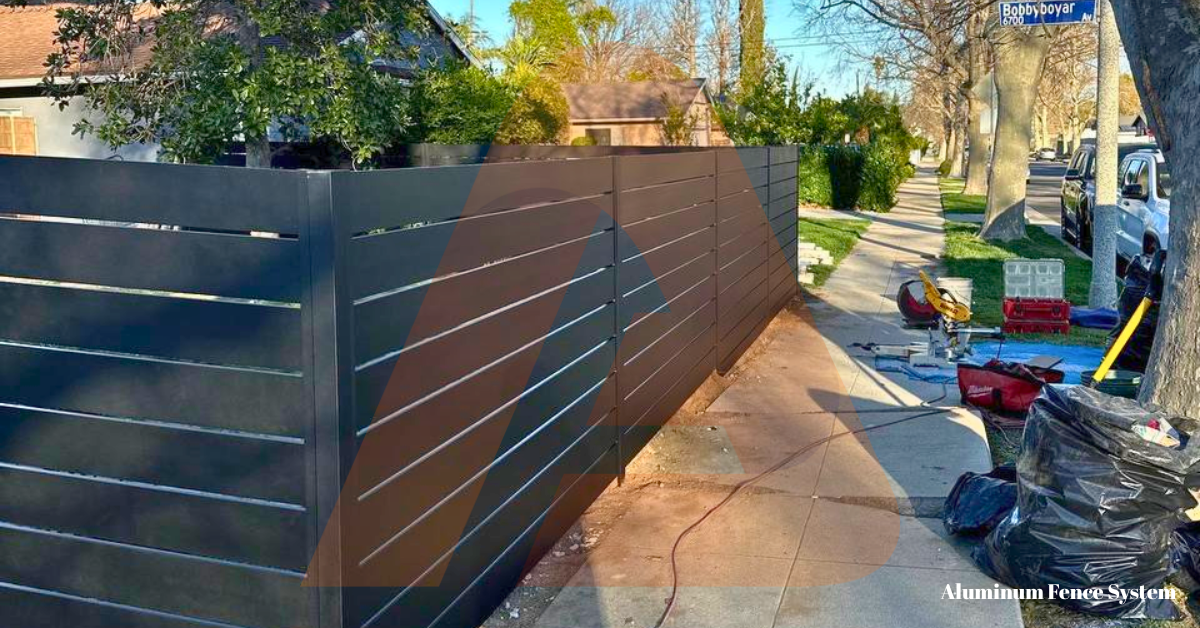 Modern fireproof aluminum gate