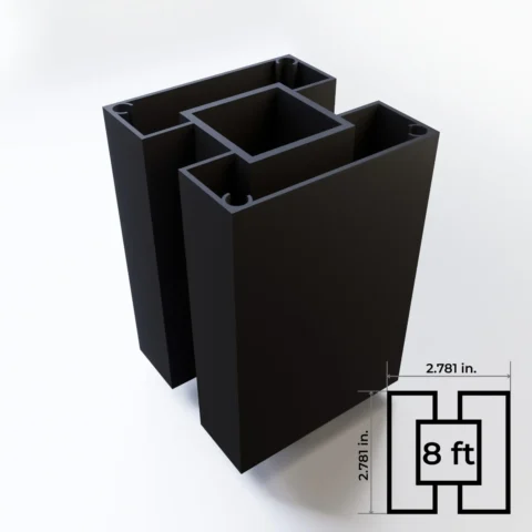 2.75 2-way Post 8 ft - Black