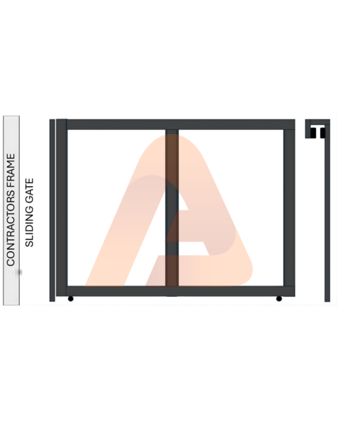 4 | DIY ONLY GATE FRAME KIT 4' X 6' includes 1x 2"x1" side post | Aluglobusfence.com