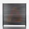 Alu Fence Logo Alu 20 Fence Black | Aluminum Fence Kit Alu20 SLAT 6' x 6' Horizontal Black 1/2 GAP | Aluglobusfence.com