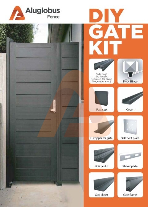 alu60fiykit 1800x | DIY ONLY GATE FRAME KIT 4' X 6' includes 1x 2"x1" side post | Aluglobusfence.com