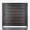 Alu Fence Logo Alu 40 6' x 6' Universal DIY Pedestrian Gate Render (Black) (1) | Aluminum Gate Kit Alu40 Double Swing Universal DIY 12′ x 6′ 1/2 Gap | Aluglobusfence.com