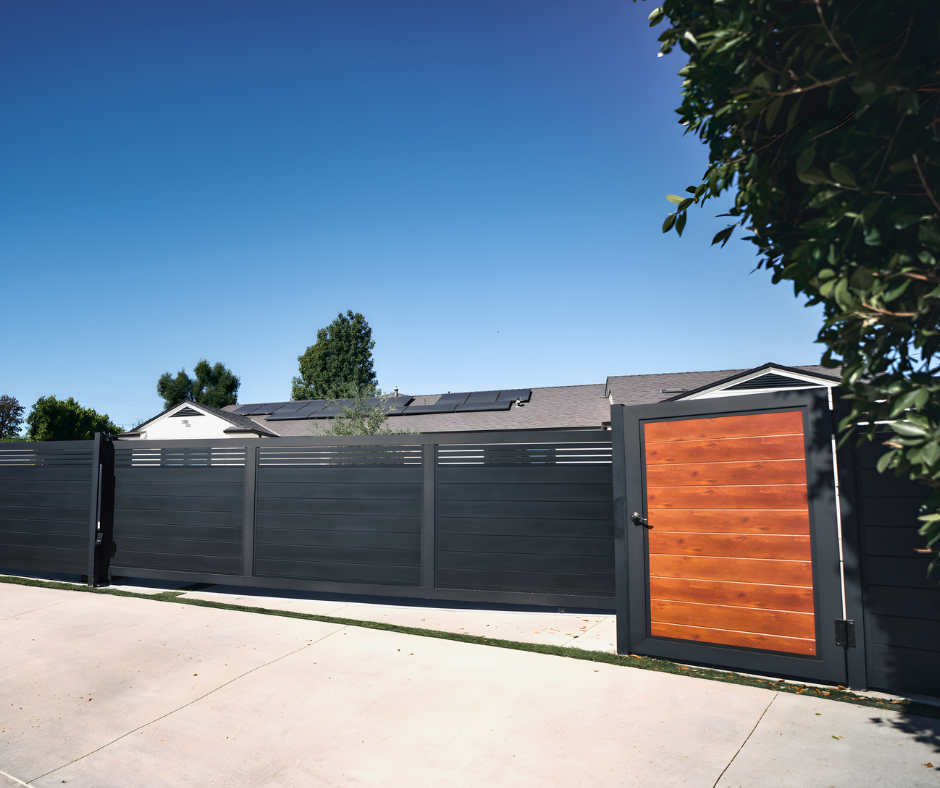 1 6 | Aluminum Gate Kit Alu40 Woodgrain 18X6 HD USA SLIDING | Aluglobusfence.com