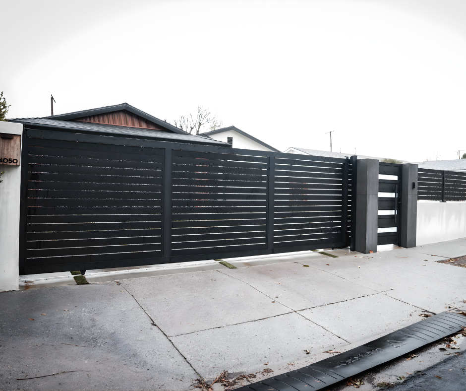 3 3 | Aluminum Gate Kit Alu40 Woodgrain 18X6 HD USA SLIDING | Aluglobusfence.com