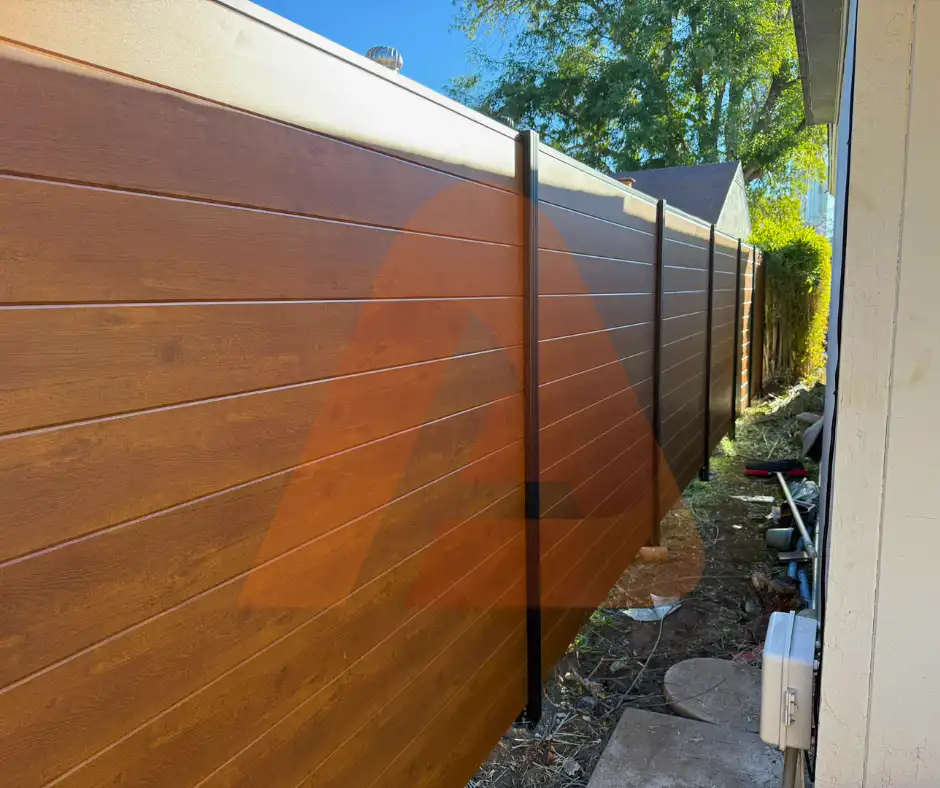 ALU 40 wood grain slat fence project