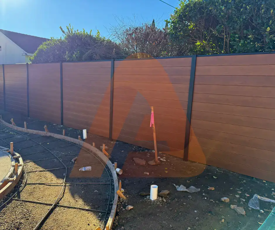 ALU 40 wood grain slat fence project