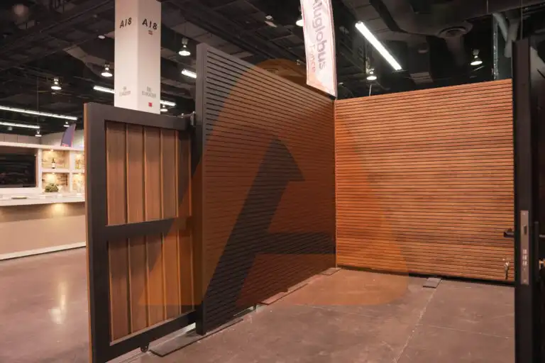 Aluminum wall cladding wood grain cladding installed by Aluglobus Aluminum Systems