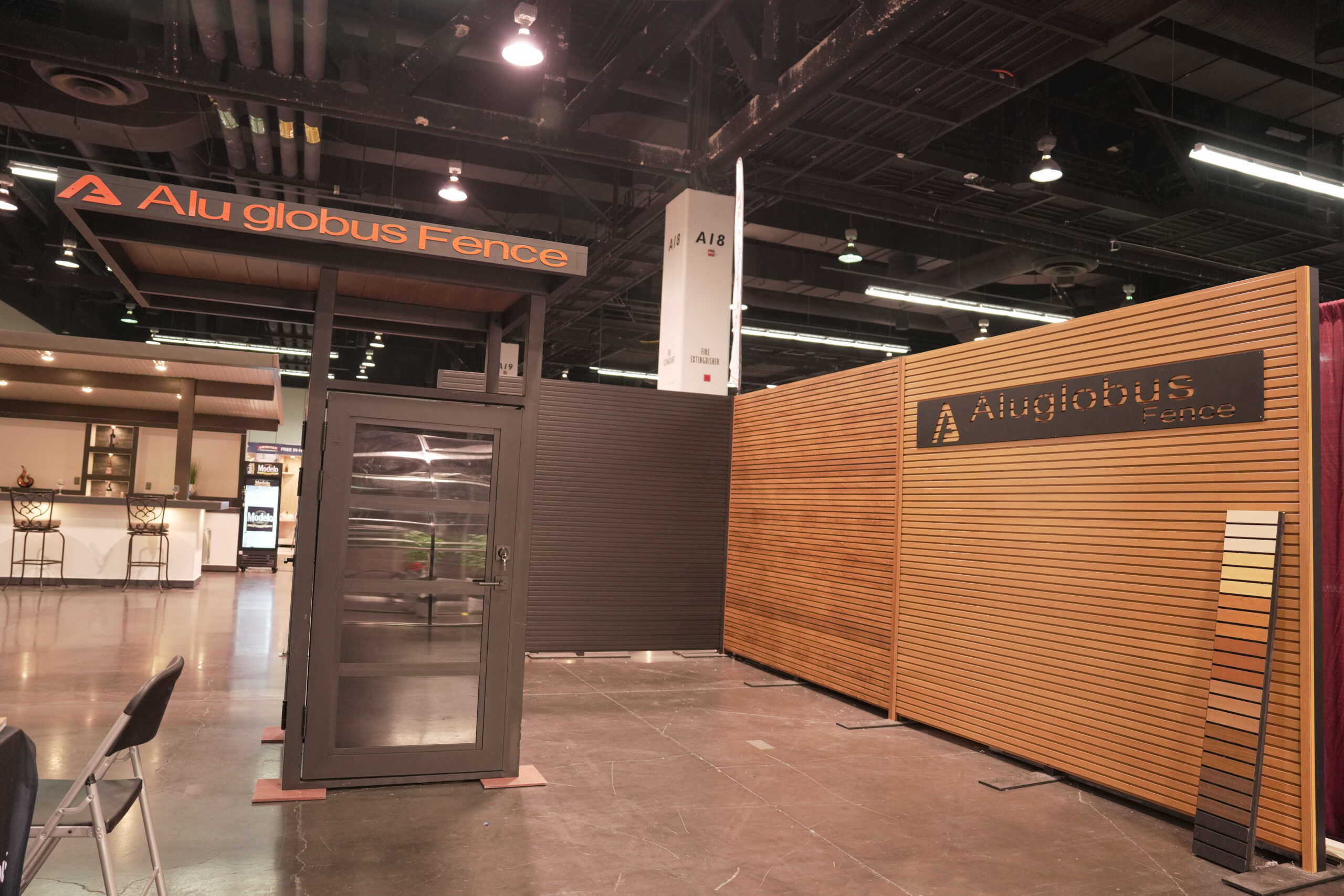 DSC07117 scaled | Alu Cladding Clad120 – Woodgrain Red Oak (Aluminum Cladding Panel) | Aluglobusfence.com