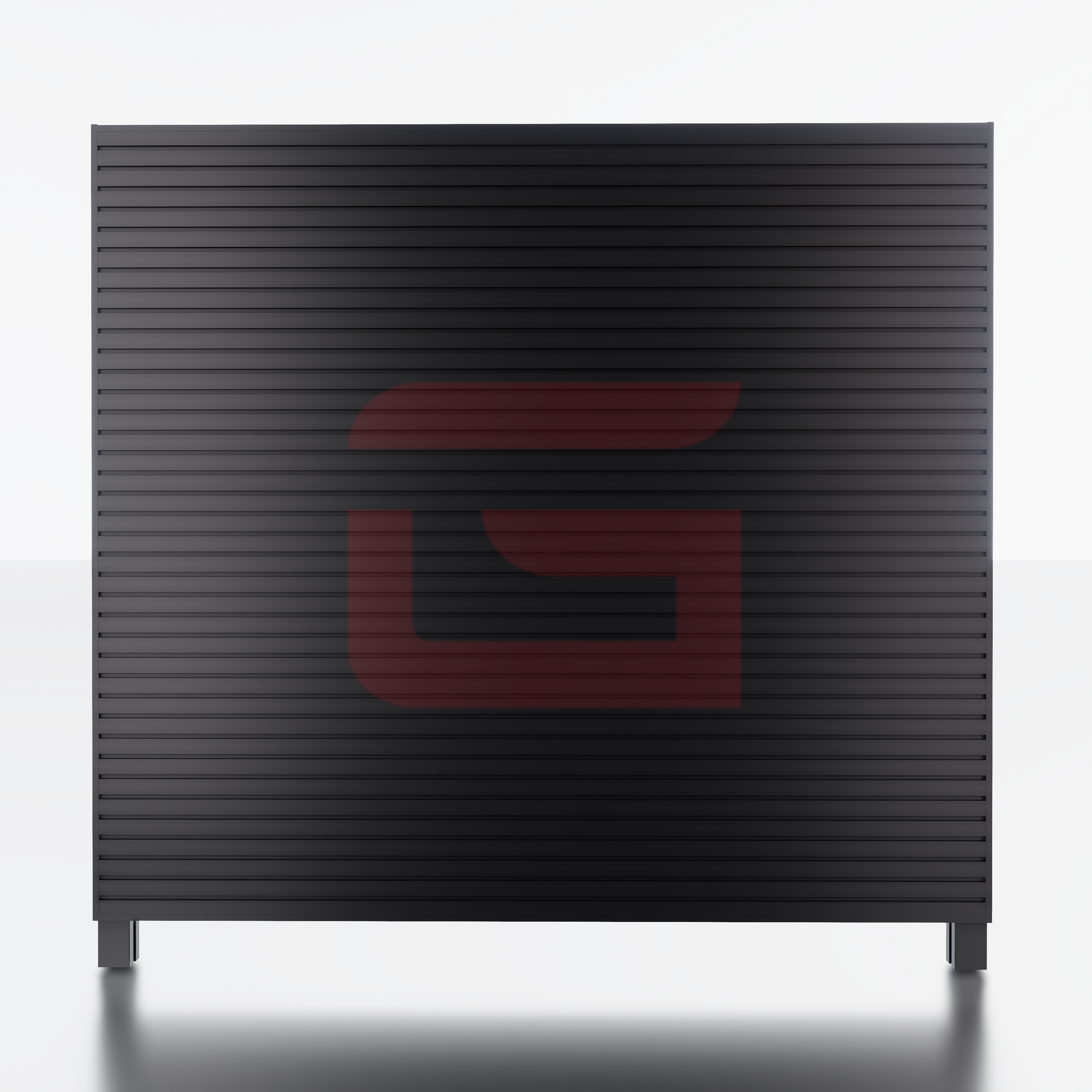 GG Logo Cladding 120 Black Render 1 | Alu Cladding Clad120 – Woodgrain Red Oak (Aluminum Cladding Panel) | Aluglobusfence.com