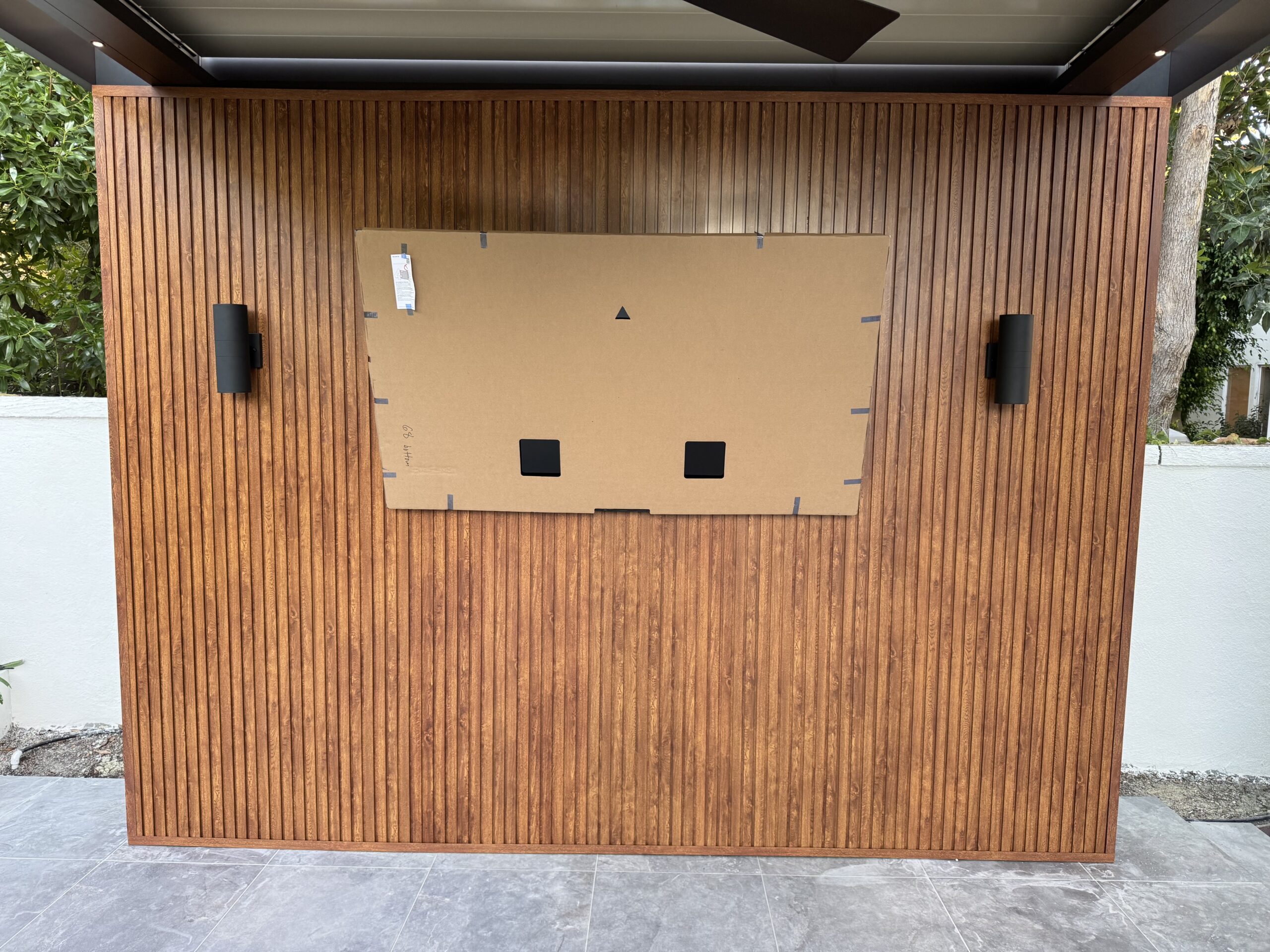 Photo Sep 24 2025 6 13 36 PM scaled | Alu Cladding Clad120 – Woodgrain Red Oak (Aluminum Cladding Panel) | Aluglobusfence.com