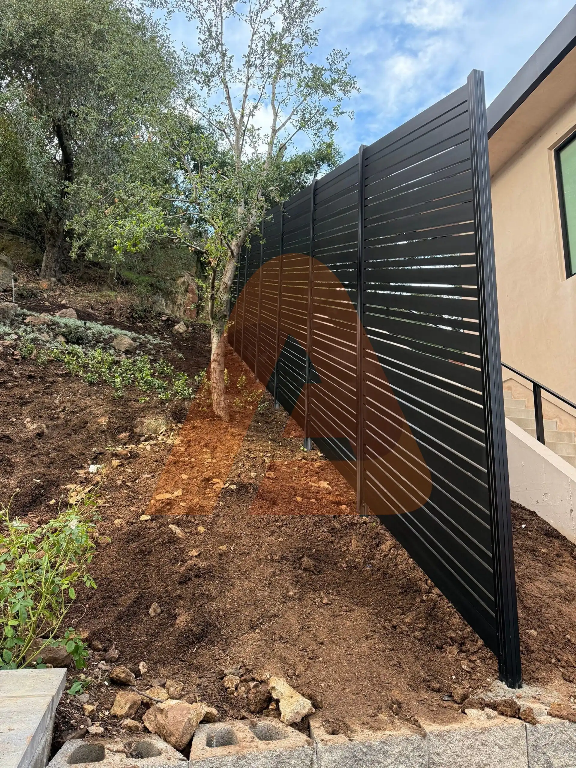 ALU 20 black slat fence project