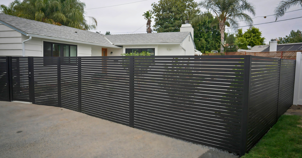 Aluminum fence installation