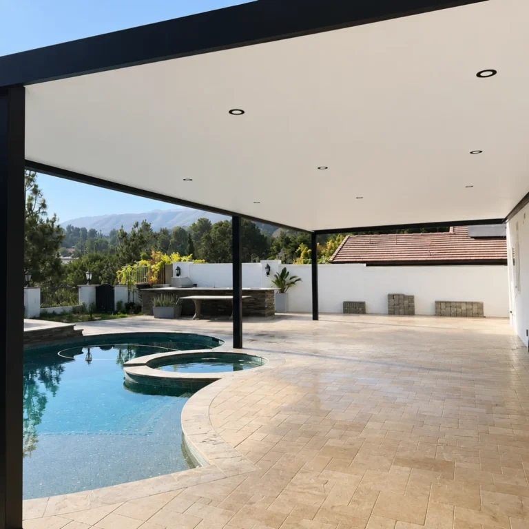 Insulated roof patio cover installed by Aluglobus Aluminum Systems