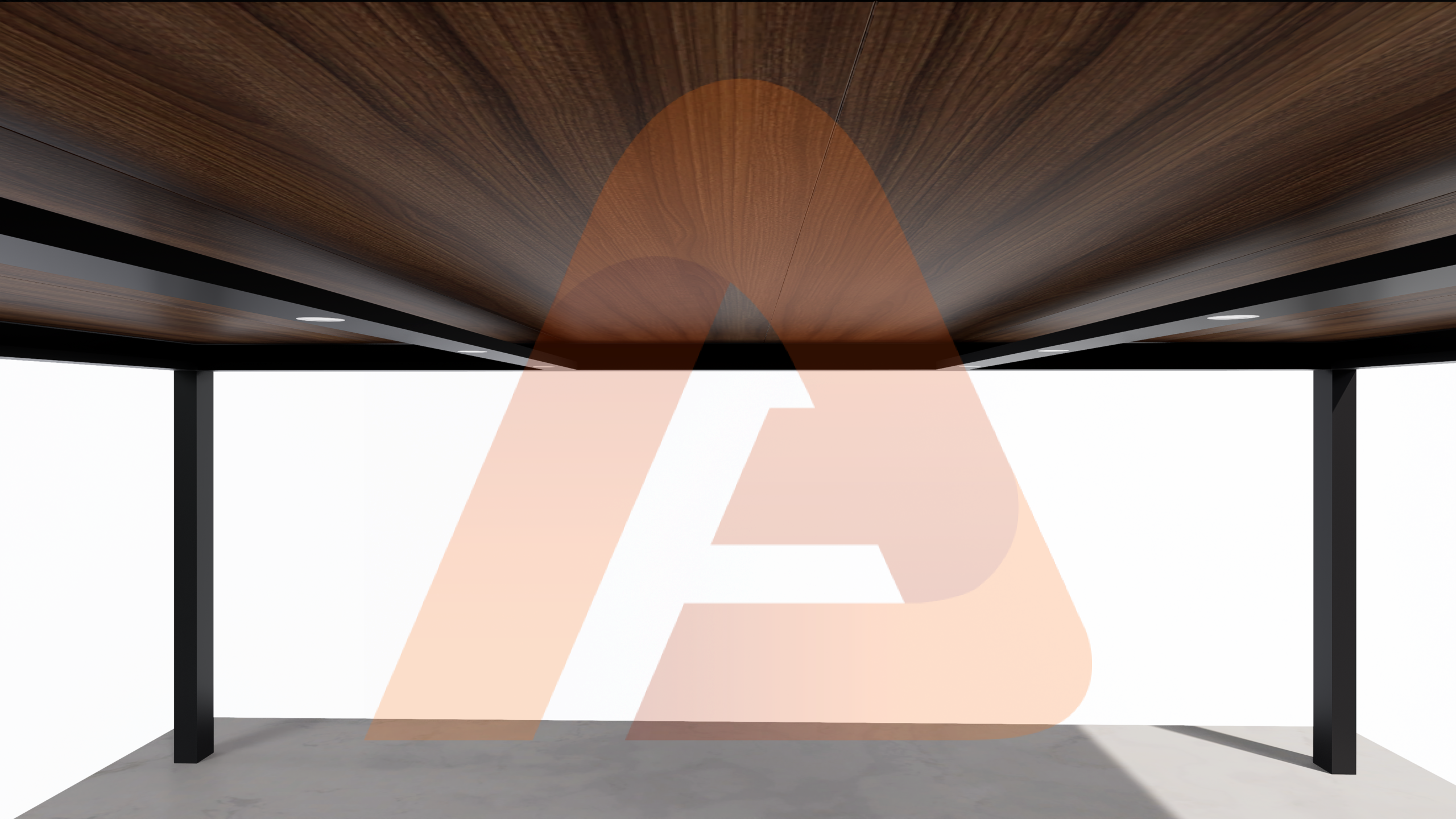 Section view insulated aluminum roof panel