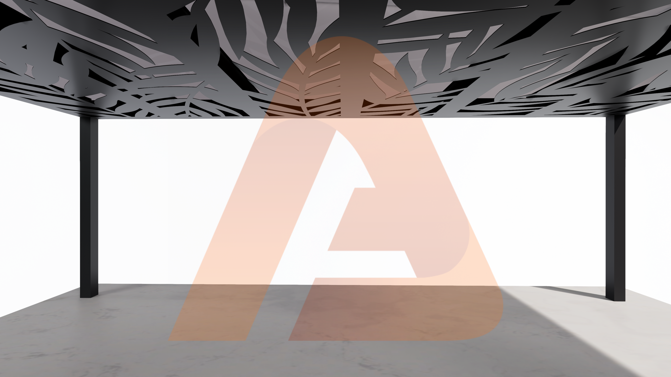 Section view of laser cut roof panel system