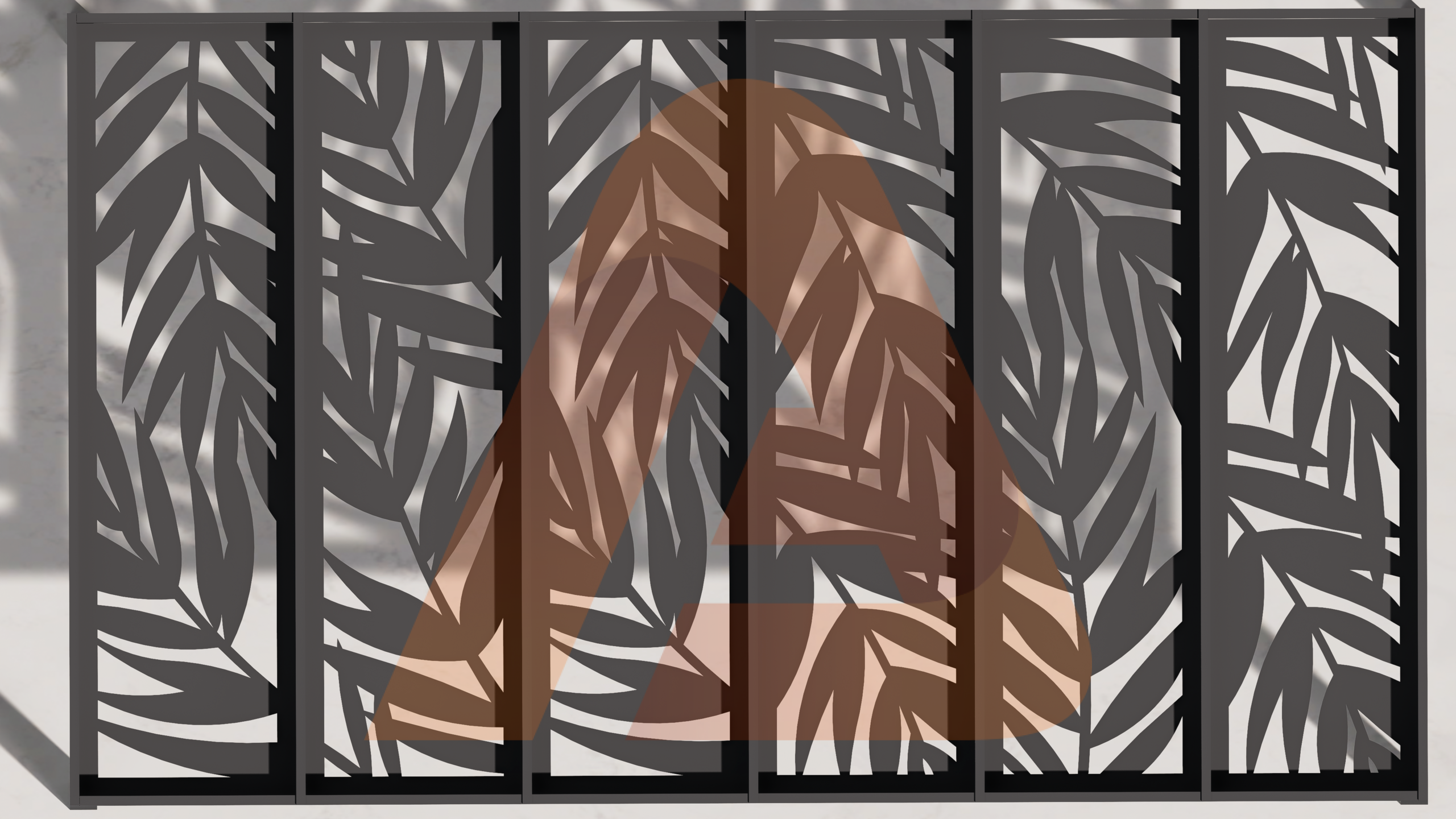 Top view of laser cut roof panel system