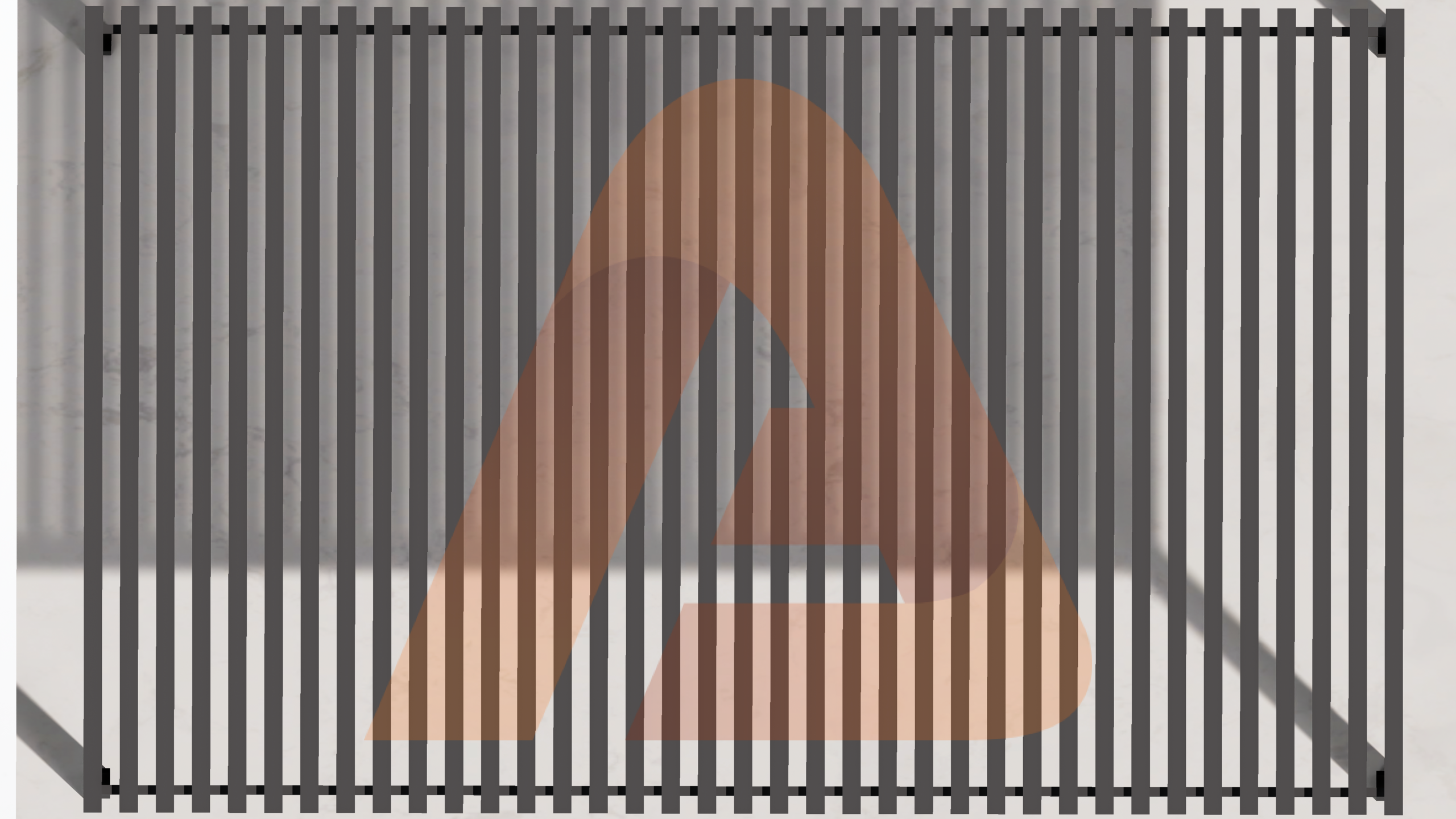 Top view of open lattice beam roof system