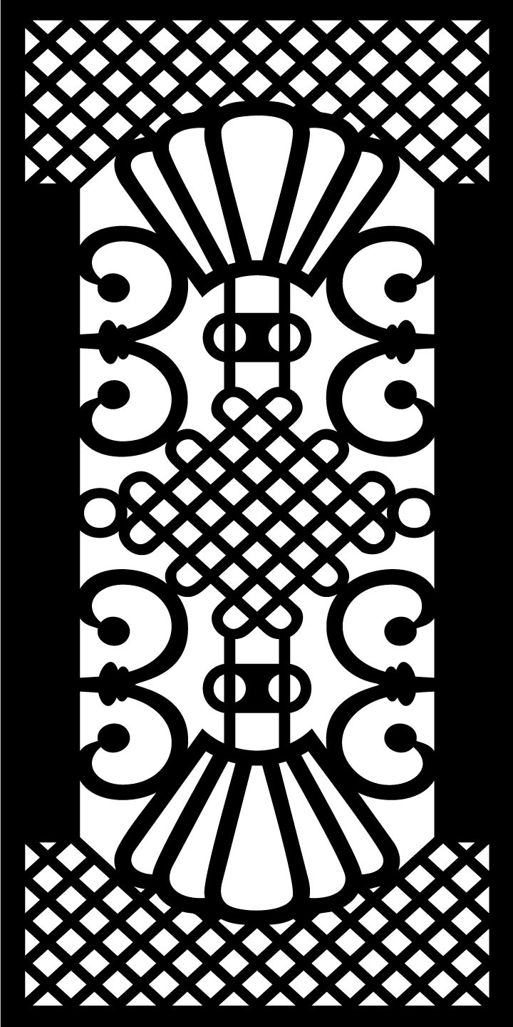 Laser cut aluminum decorative screen