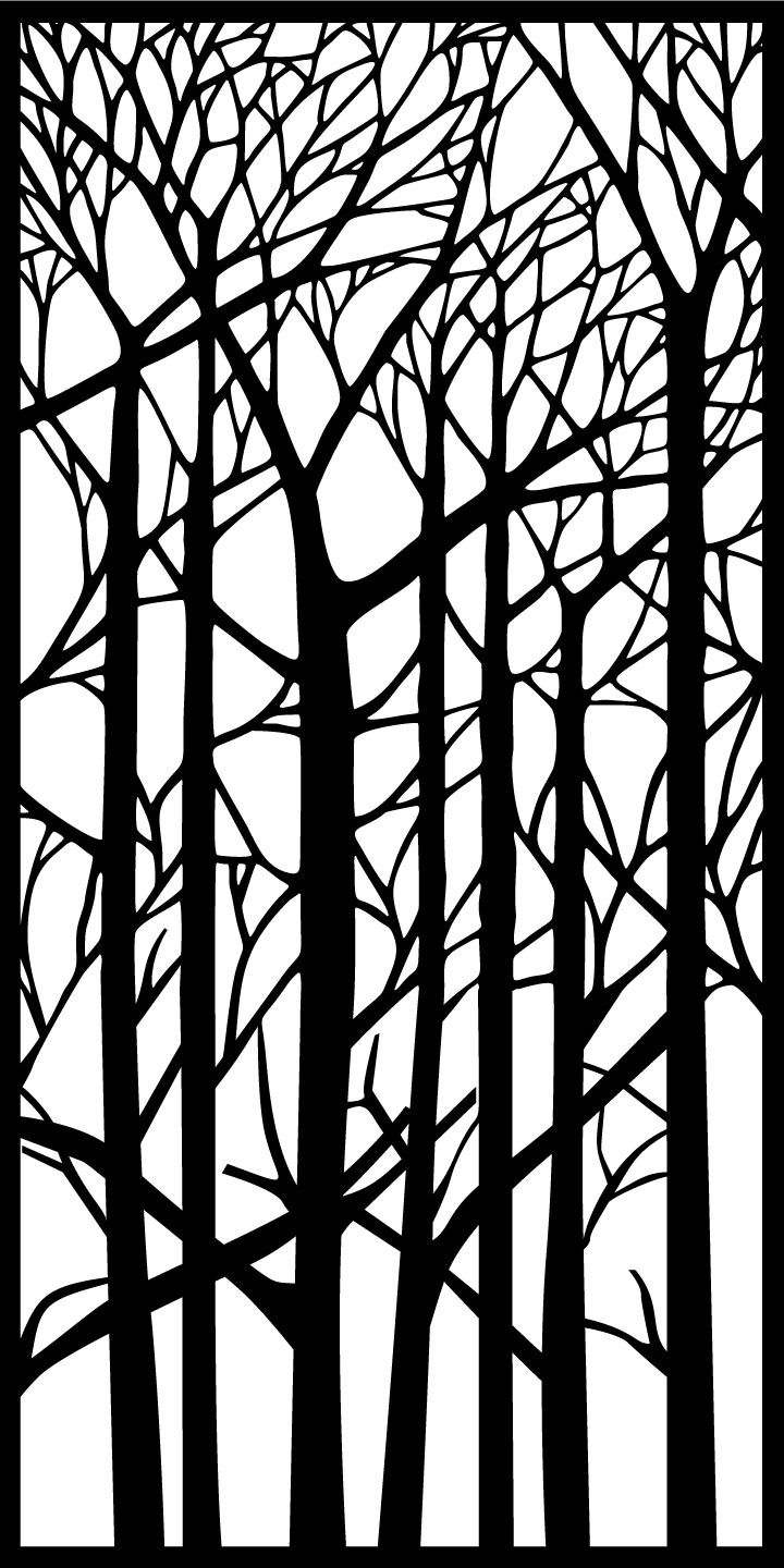 Laser cut aluminum pattern detail