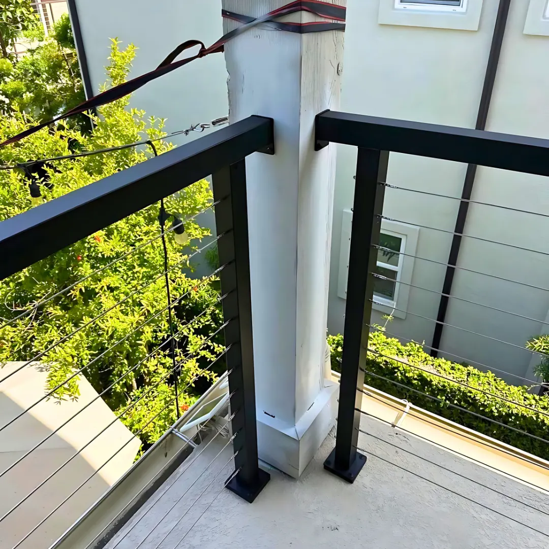 Modern cable railing detail