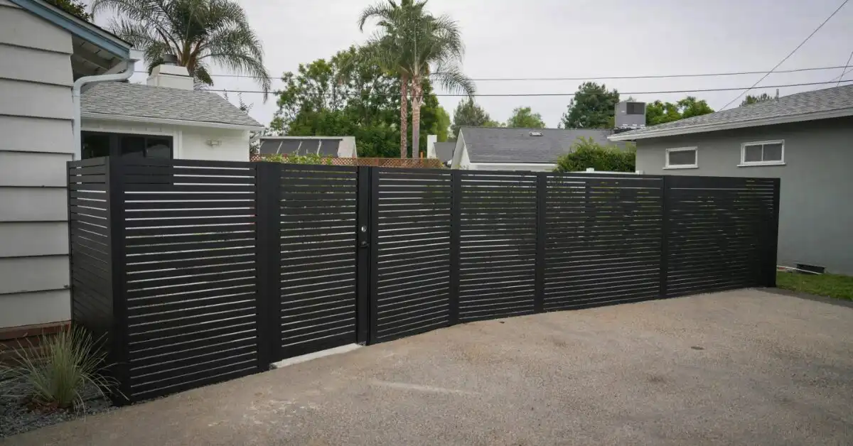 Horizontal Slat Aluminum Fences
