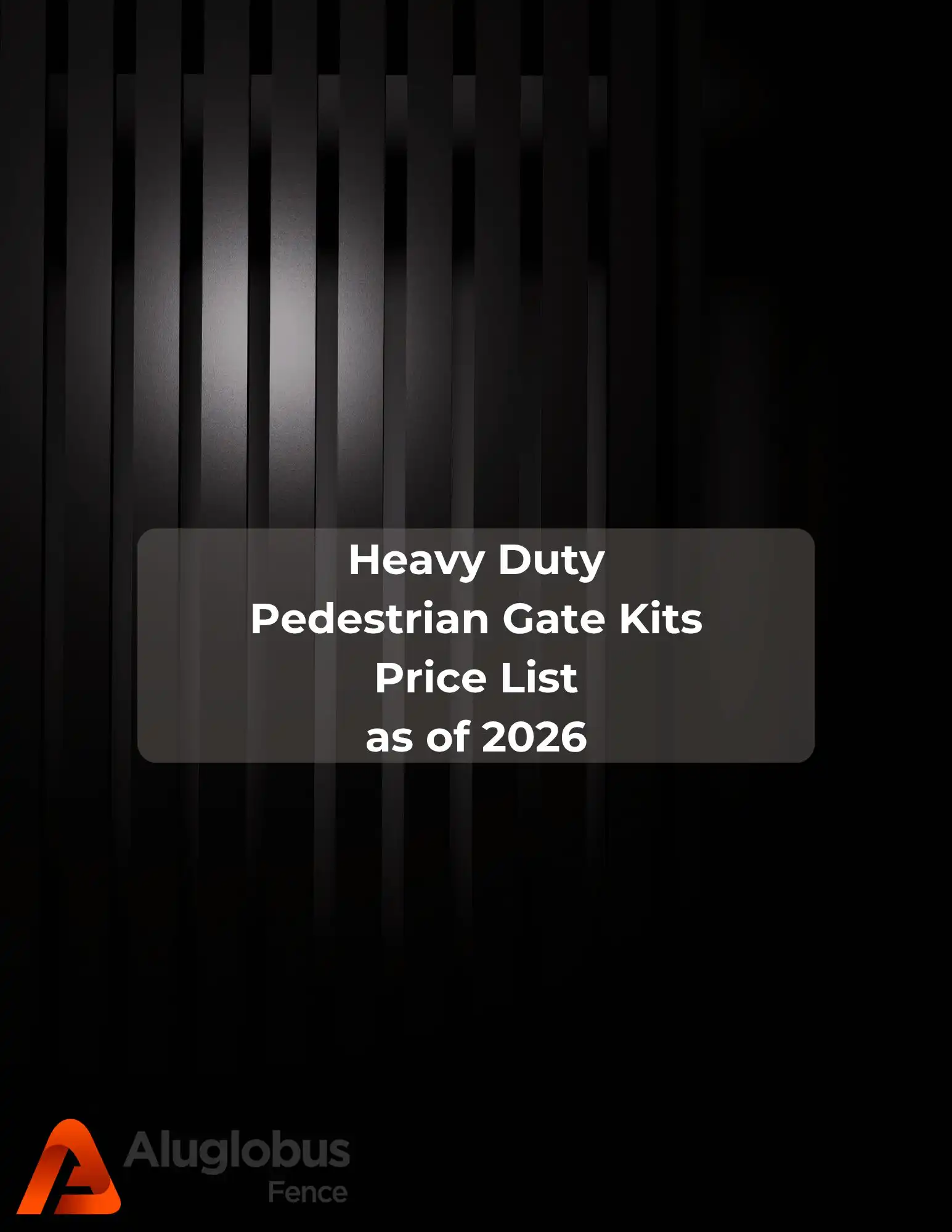HD Pedestrian Gate Kits Front