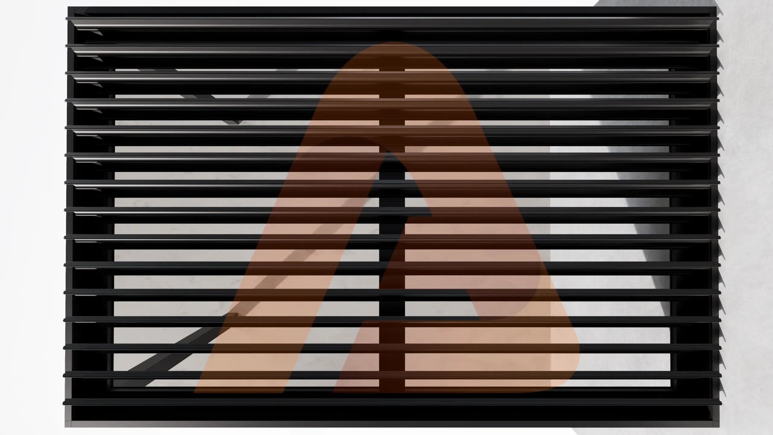 Automatic louver top view