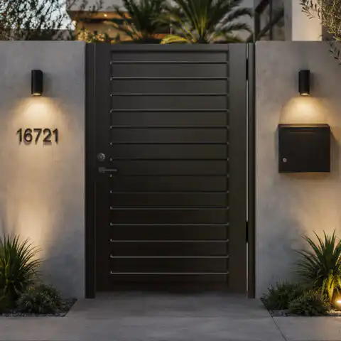 Alu 40 DIY Pedestrian Gate 4x6 ft Black (With Background)