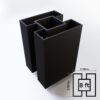 2 way post 8ft Black