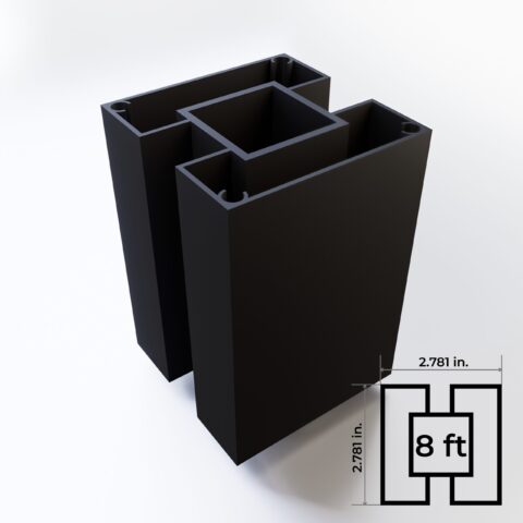2 way post 8ft Black