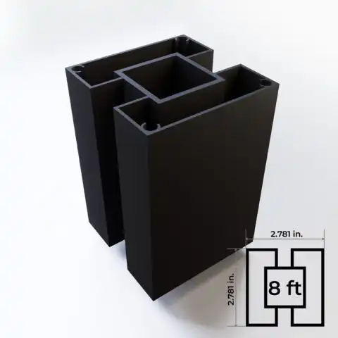 2.75 2-way Post 8 ft - Black