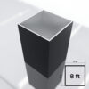 2x2 Square Post 8ft Black